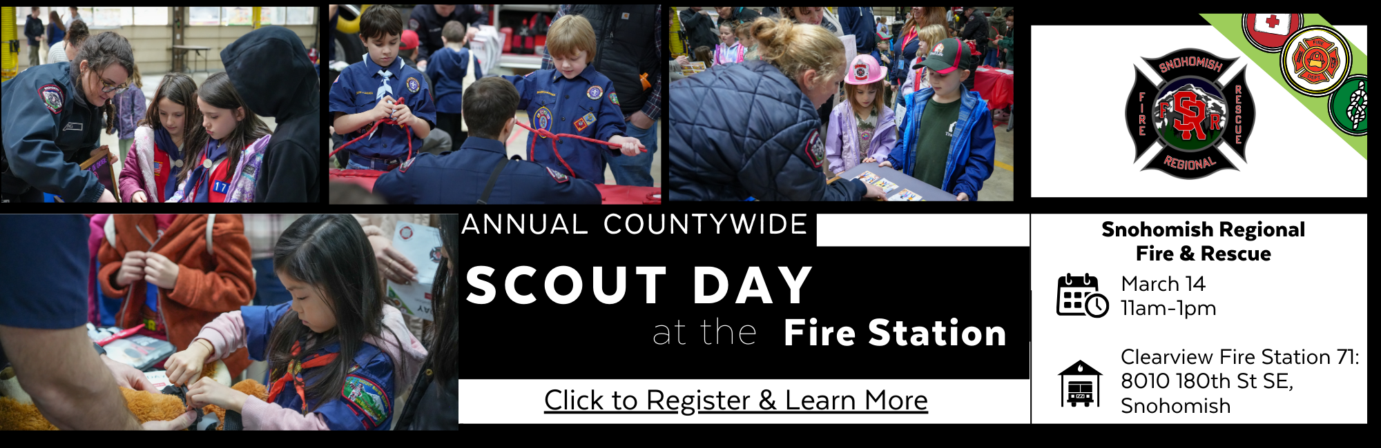 This is a picture of the Scout Day Open House Banner